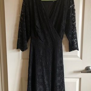 R&K Faux Wrap Lace Dress